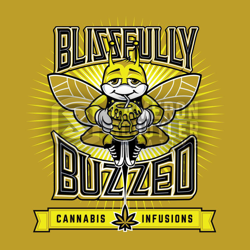 Blissfully Buzzed Mascot Logo Design