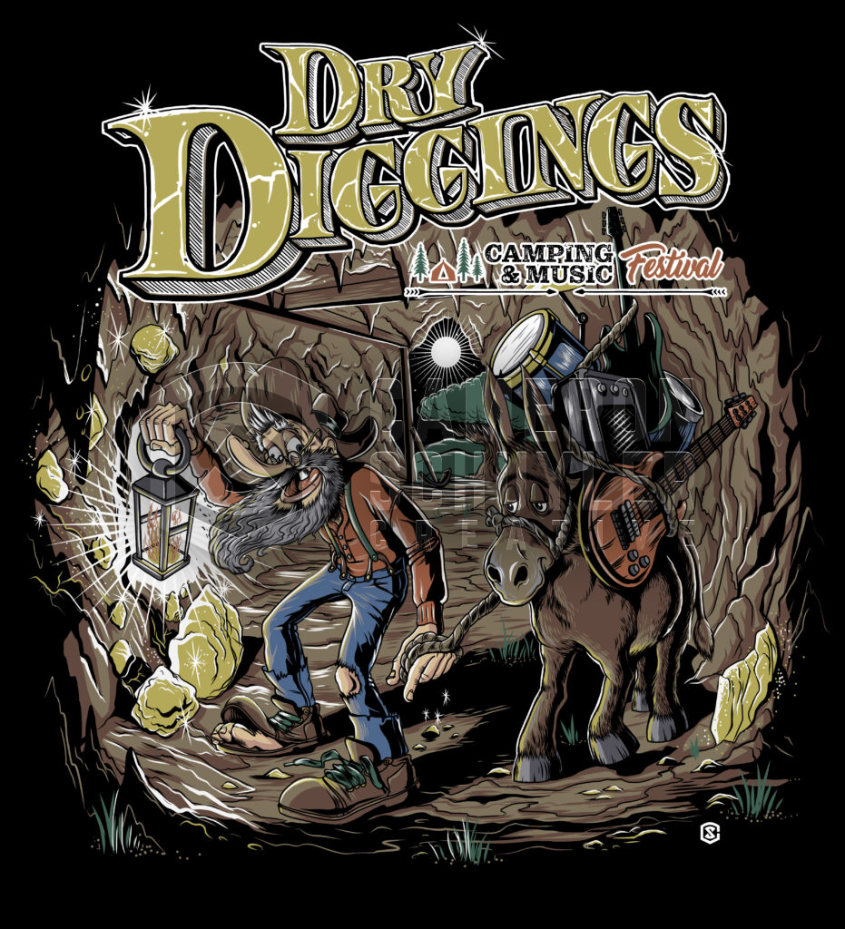 Dry Diggings 2023 Merch Illustration