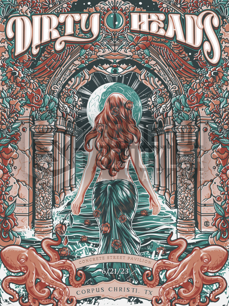 Dirty Heads Limited Edition Tour Poster Corpus Christi TX 2023