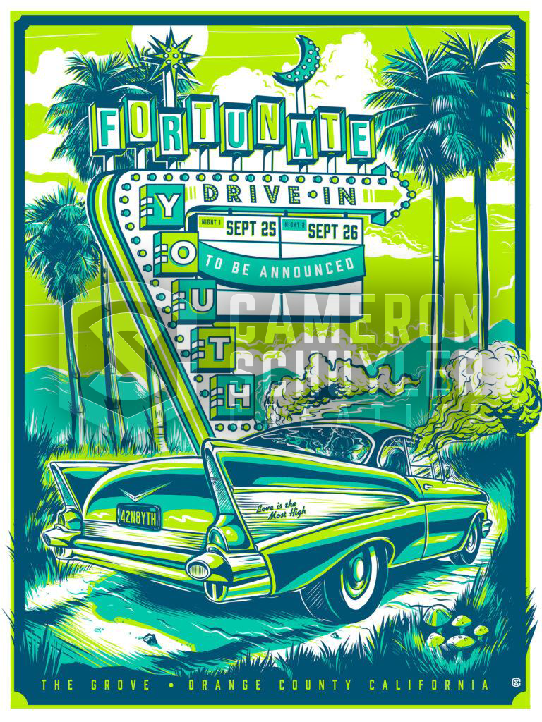 Fortunate Youth Drive-In Poster The Grove OC 2020