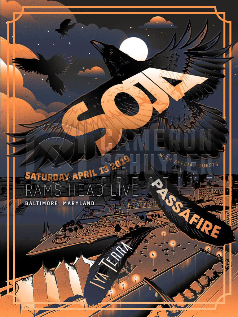 SOJA Baltimore, MD 2019 Tour Poster