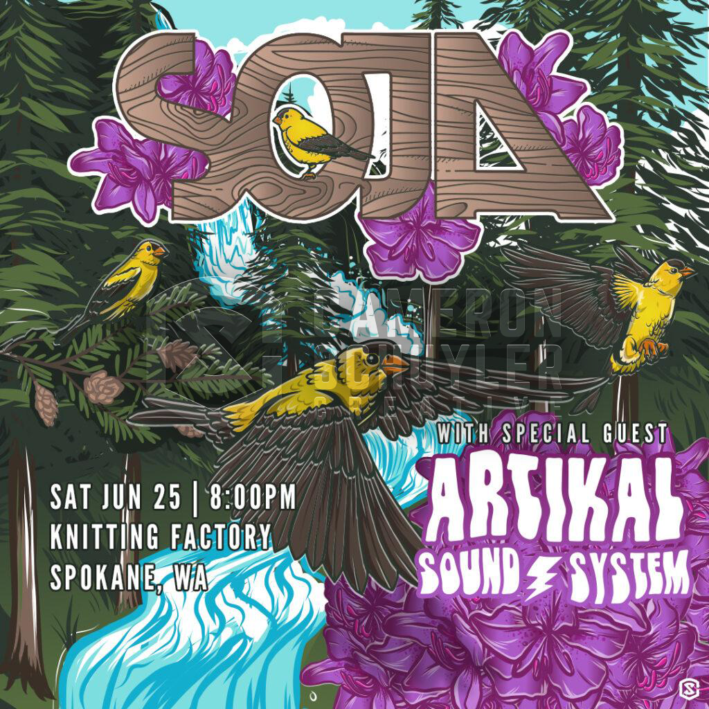 SOJA Knitting Factory 2022 Event Art