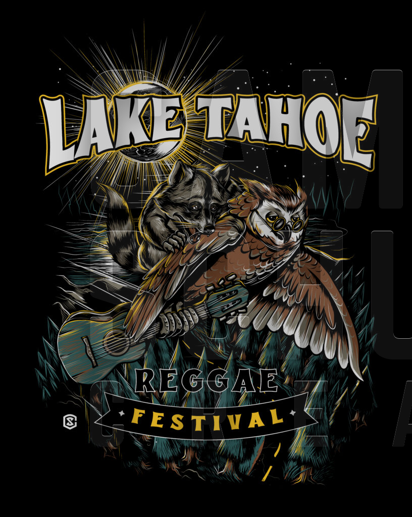 Lake Tahoe Reggae Festival Flying with Friends Merch Design 2023