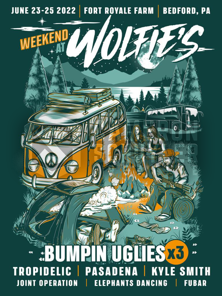 Weekend at Wolfies Event Poster Art 2022