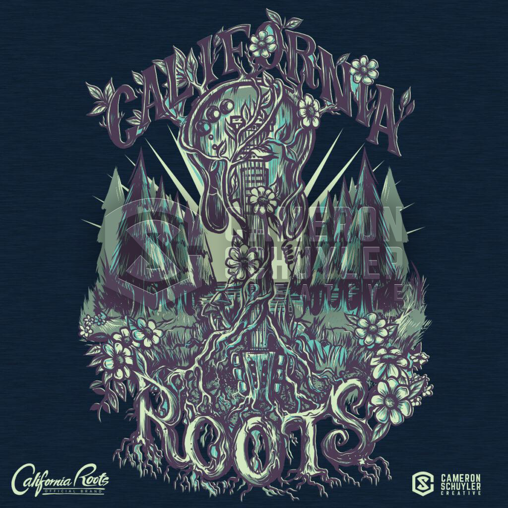 Cali Roots Guitar Tee Design 2021